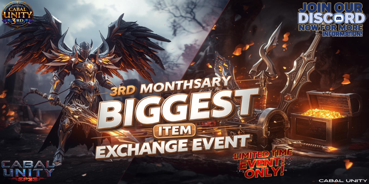 🔥 CABAL UNITY – BIGGEST ITEM EXCHANGE EVENT 🔥
